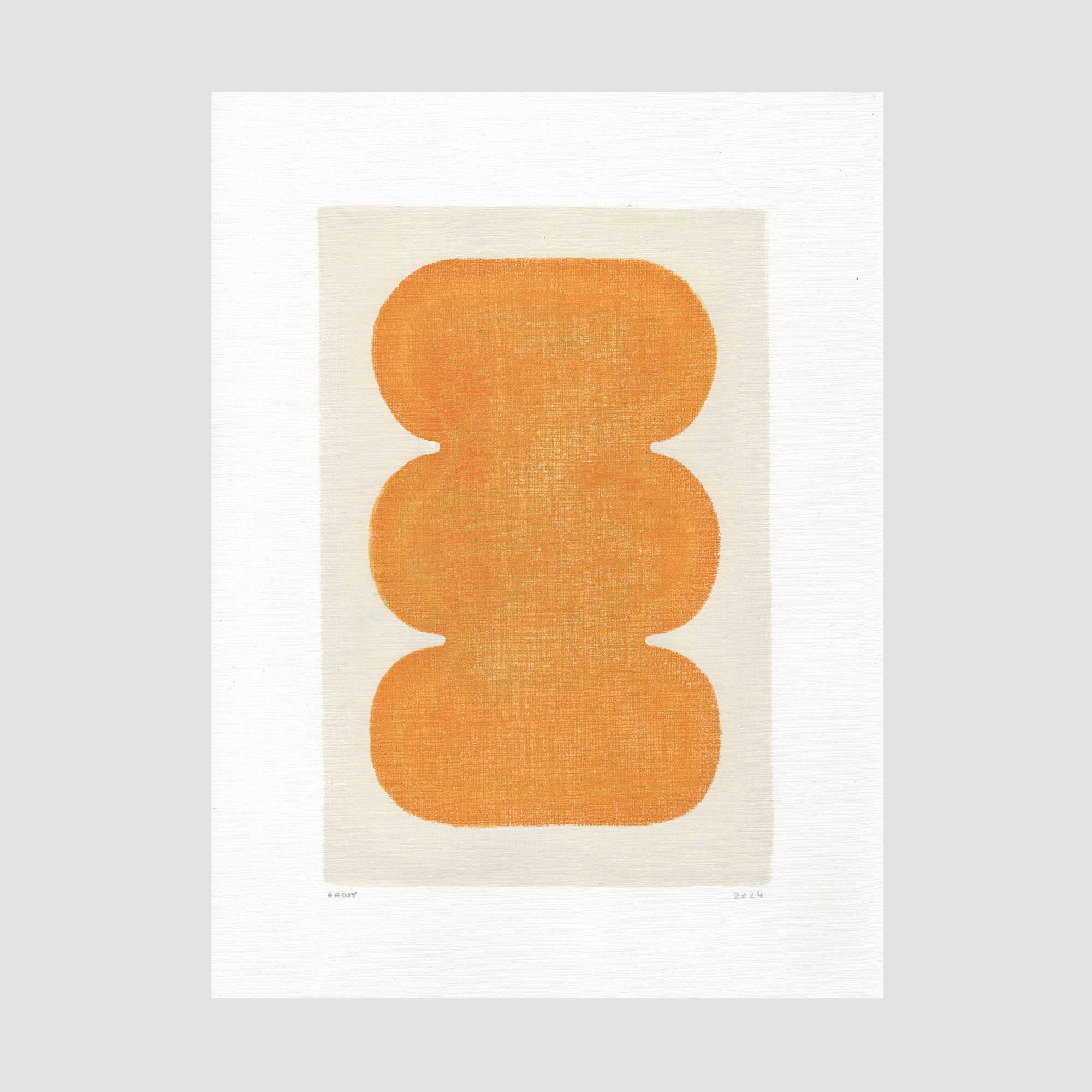 Duo of abstract paintings - paintings on paper signed Eawy