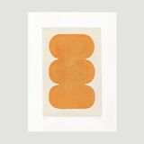 Duo of abstract paintings - paintings on paper signed Eawy