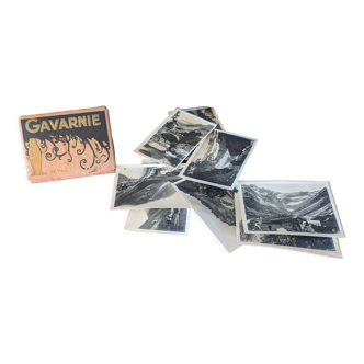 Old souvenir cover of 12 views of Gavarnie 20s
