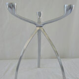 Chrome and blue seventies candlestick