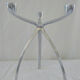 Chrome and blue seventies candlestick