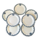 Lot de 7 assiettes plates Terre de Fer Salins modèle "Versailles" XIXème