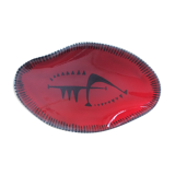Empty black and red ceramic Elchinger pocket