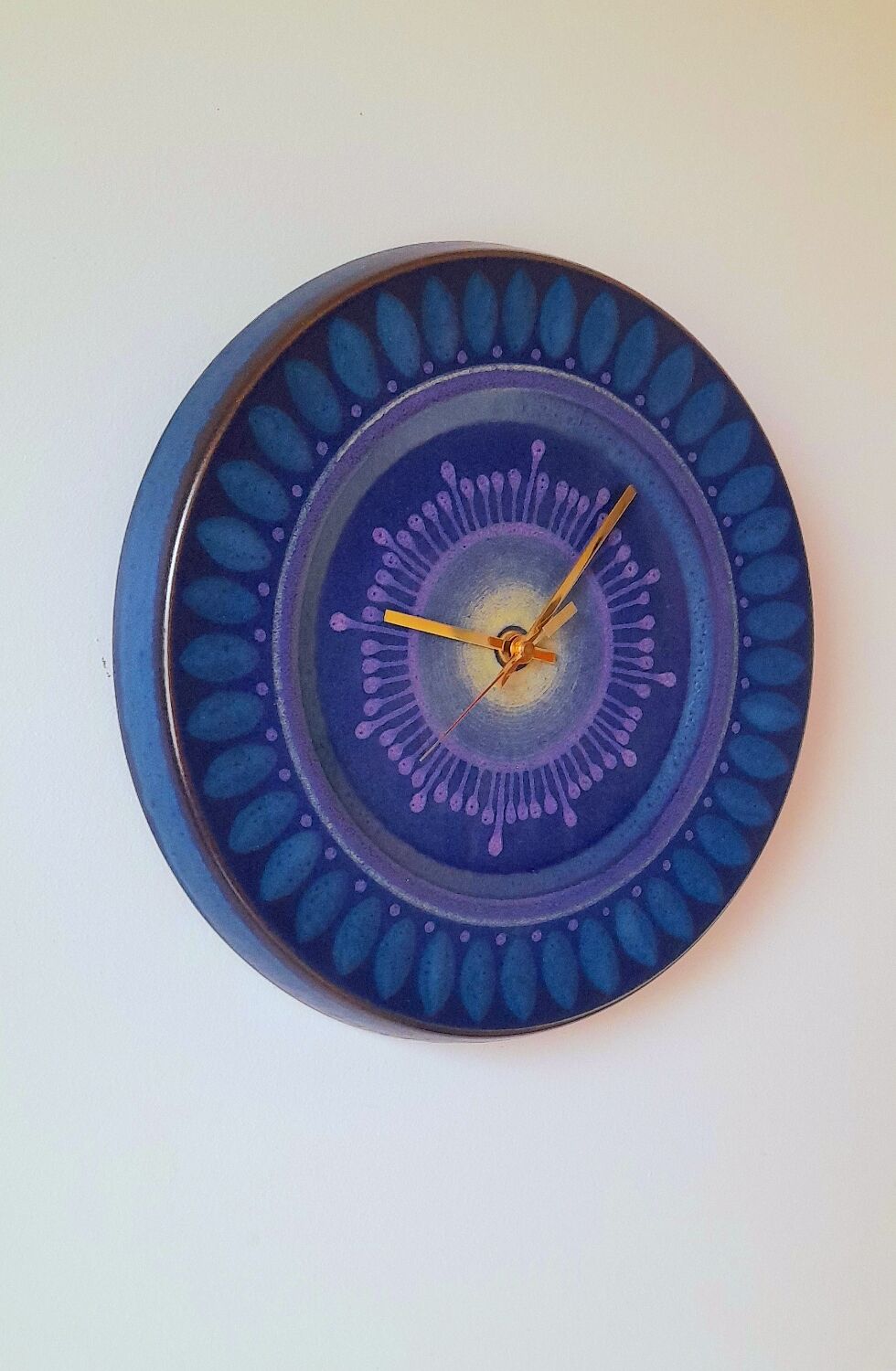 70s ceramic wall clock