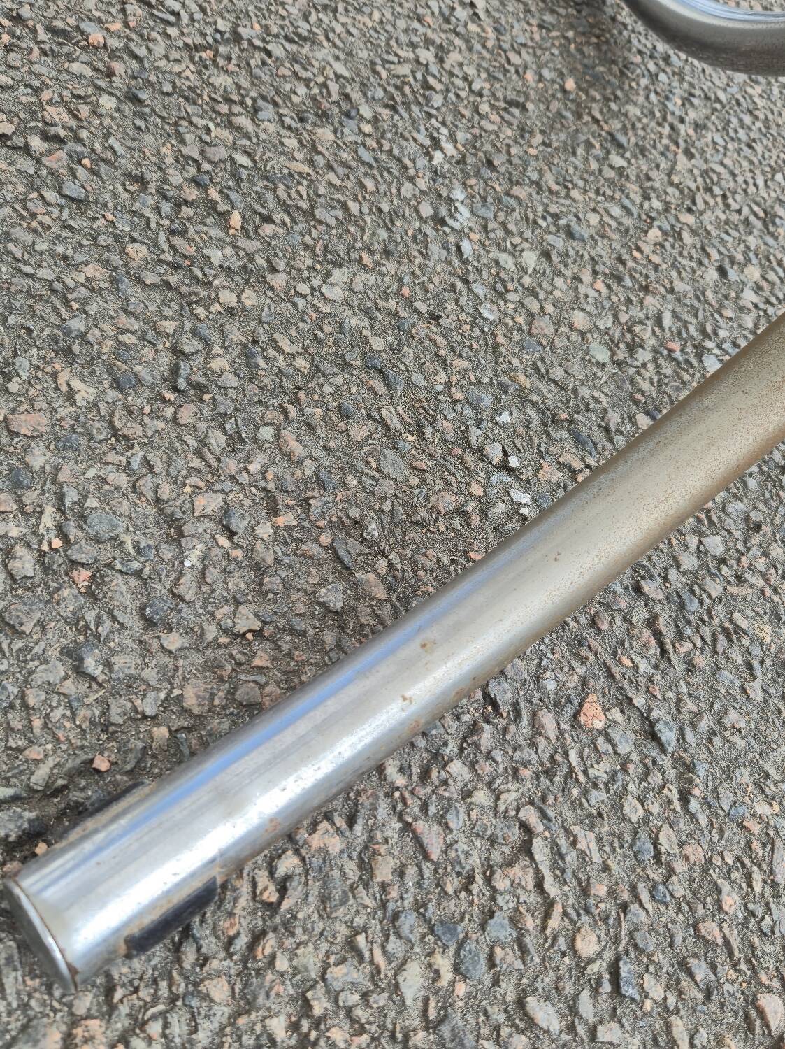 Vintage oval design table in smoked glass and chrome legs