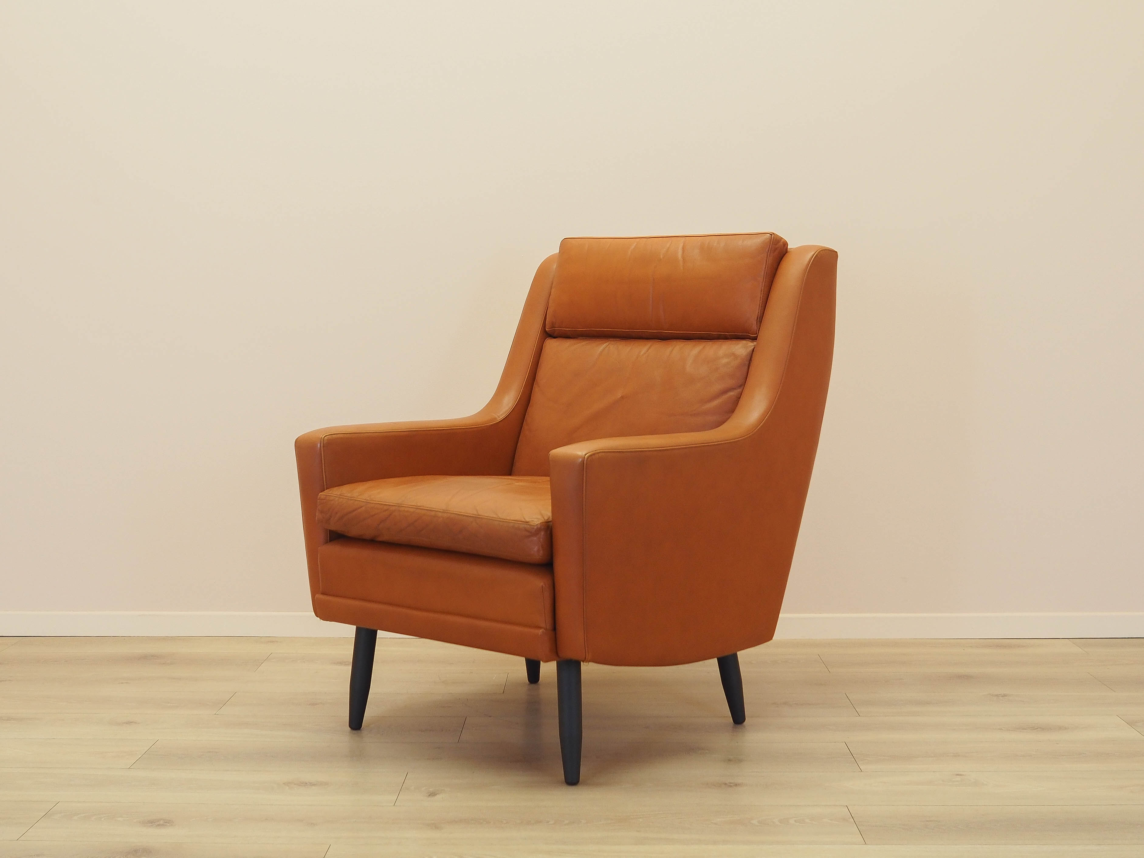 Orange armchair, Danish design, 1970s, made in Denmark