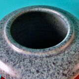 Vase in turned sandstone, greyish blue, blue spotted. Sacendinavian work, circa 1970