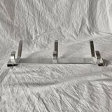 Vintage anodized aluminum wall coat rack - 3 hooks