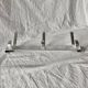 Vintage anodized aluminum wall coat rack - 3 hooks