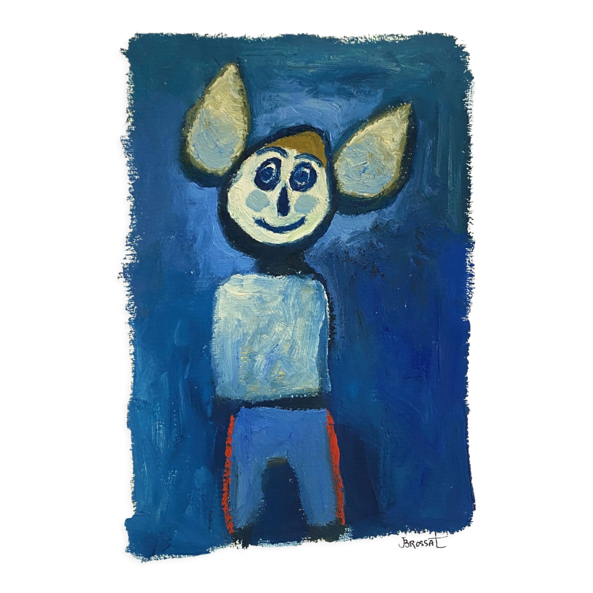 Painting "The Fauna" HSP by J.M. Brossat (born in 1946)