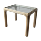 Table basse rotin doré