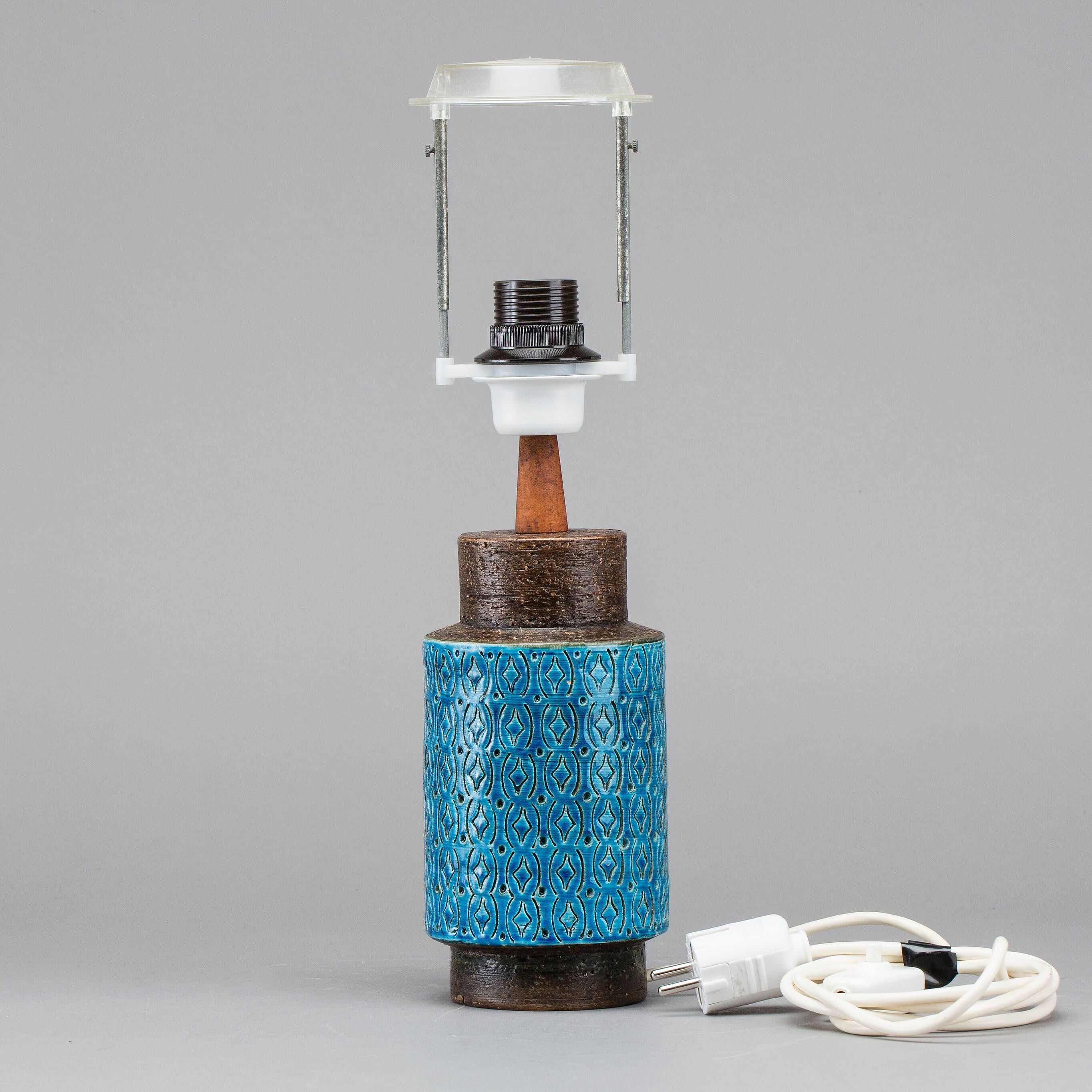 Ceramic lamp signed Aldo Londi for Bitossi, Italy, 1960s