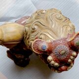 Okimono 19th Kutani lion Shishi /Japan