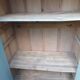 Parisian wardrobe with 2 doors and 3 shelves in Luxembourg green.