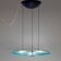 Pendentif Aurora Blue de l'ère spatiale par Arteluce, Perry King et Santiago Miranda,