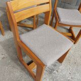 Ensemble 4 chaises, forme scandinave, année 1983