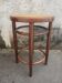 Tabouret en bois et cannage vintage
