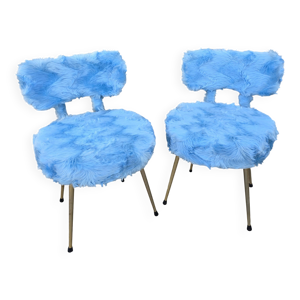 paire de chaises Pelfran - bleue