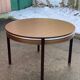 1960s round extendable Scandinavian dining table