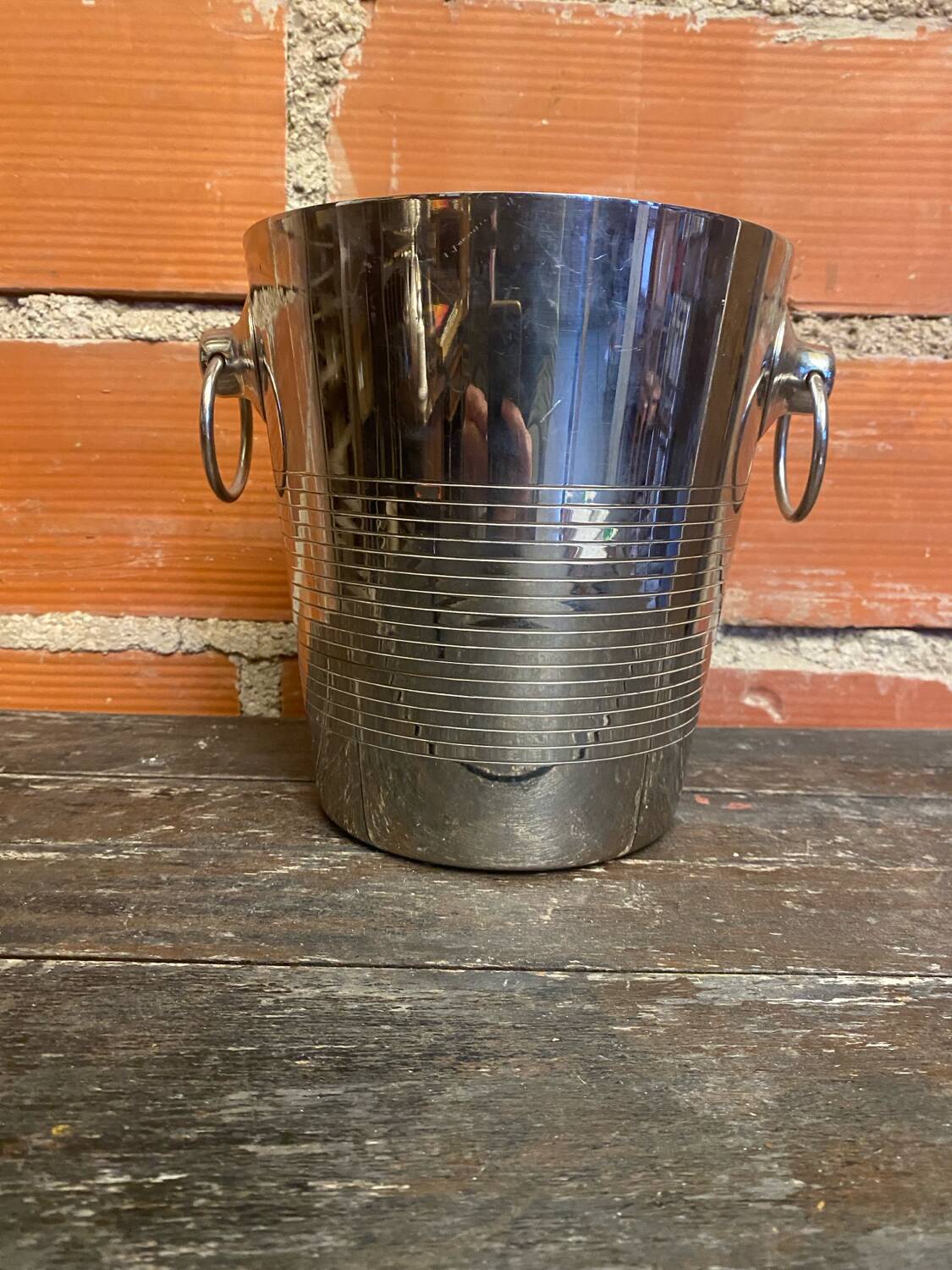 Champagne Ice Bucket Antique RÉMY LETANG Stainless Steel France Vintage #D426