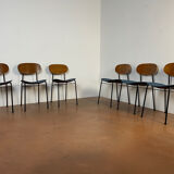 Wooden chairs and skaï