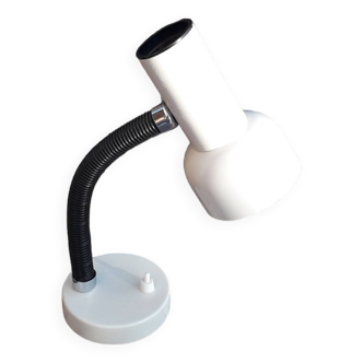 Lampe de bureau vintage - Blanc et noir - 1970-80