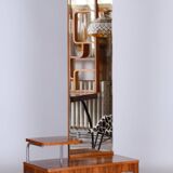 Restored Bauhaus Dressing Mirror, Mücke Melder, Chrome, Walnut, Czechia, 1930s