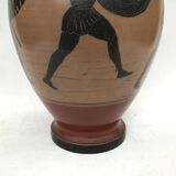 Reproduction of a Greek Attic-style black-figure vase depicting warriors