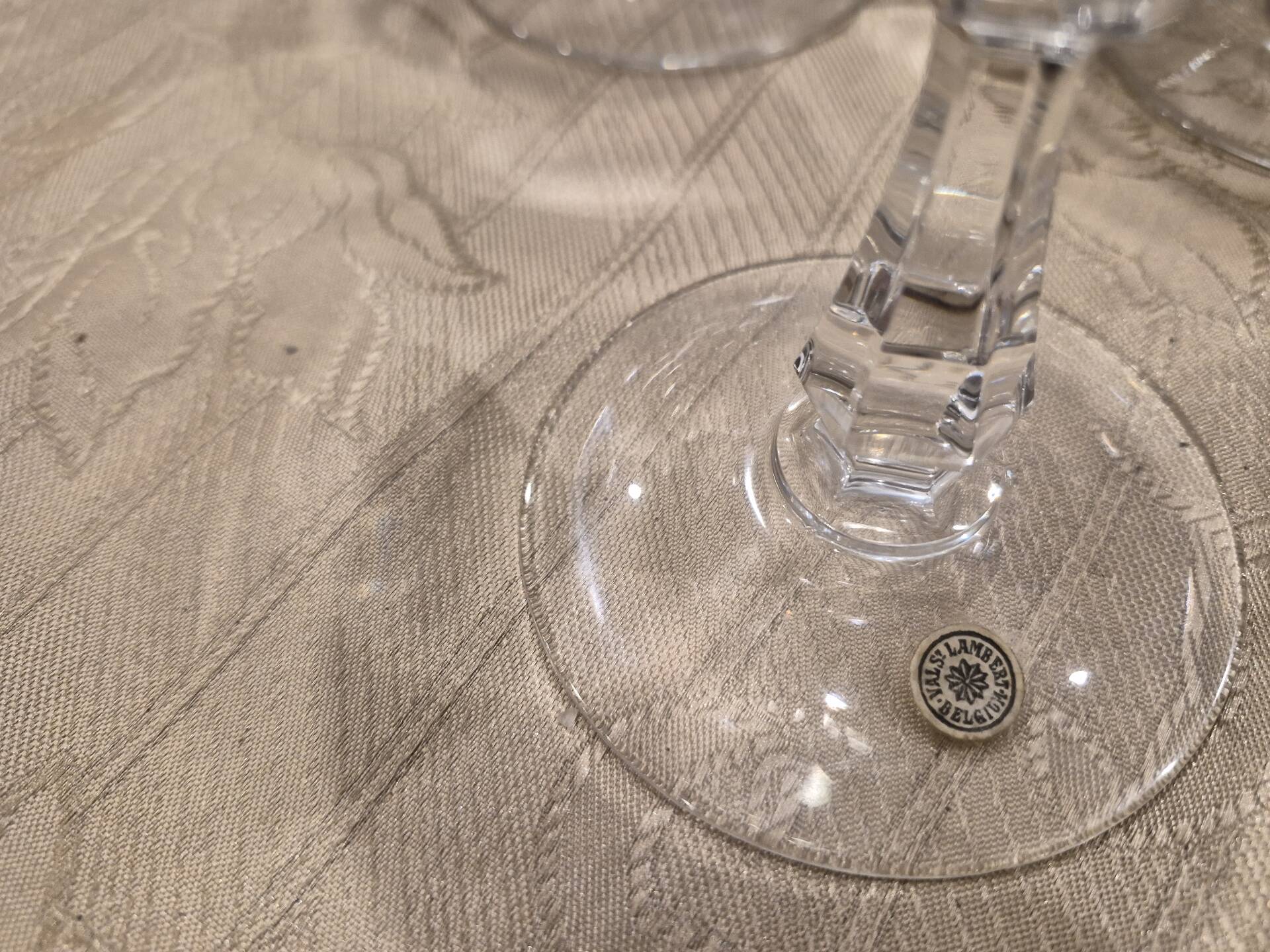 Lot de 12 verres à eau en cristal Val Saint-Lambert