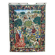 Printed tapestry and embroidery decorated with a medieval hunting scene - 1m50x1m12