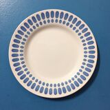 Set of 4 plates Digoin Sarreguemines "Tartan"