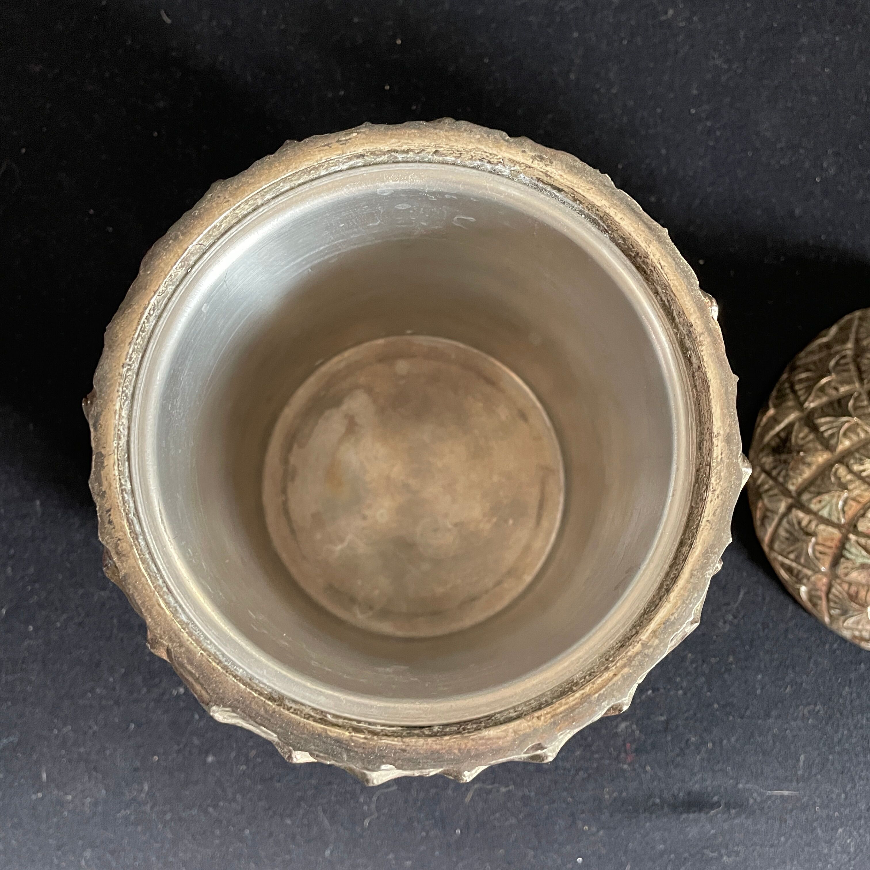 Pineapple Mauro Manetti ce cube tray in silver metal design 1960 M/M vintage