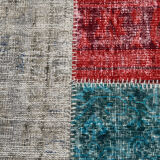 7x10 distressed multciolor vintage rug 301x220cm