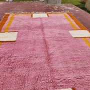 Grand tapis berbère rose 290x210 cm  épaisse Fait main – Style bohème chic