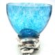 Large glass bowl rcr colle - silver 925 snail base carapelli & miniati