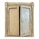 2-door wall cupboard in beige wood ☐ 59 x 50 cm