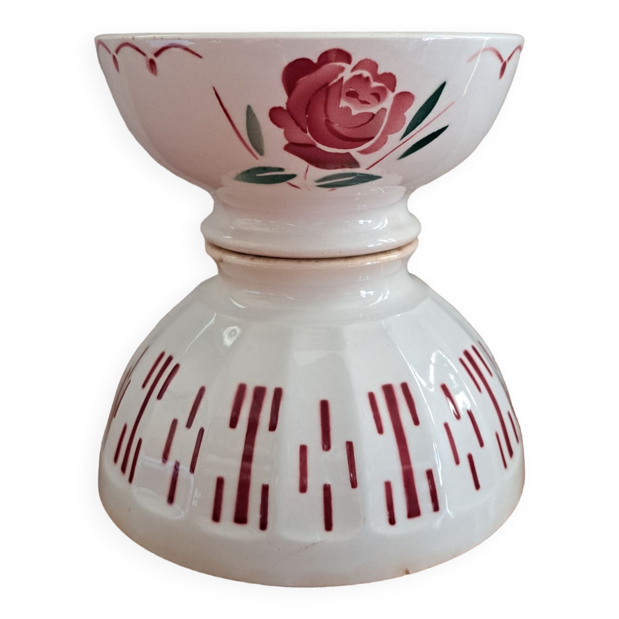 Duo of stenciled bowls