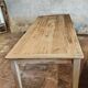 Solid oak farmhouse table "brut" 247x89, top "chocolate oak"