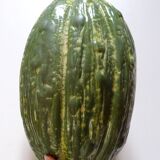 Grand trompe l'oeil melon/pastèque céramique ancien