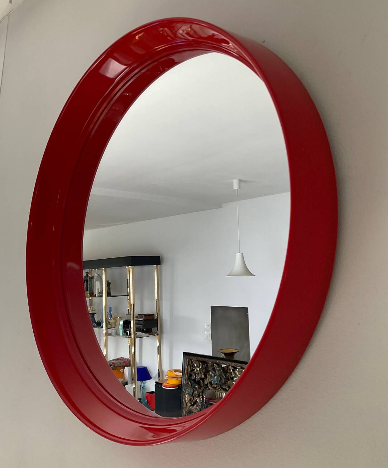 Mirror from the 70s round 40cm