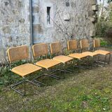 6 mid-century Marcel Breuer B32 Cesca chairs,