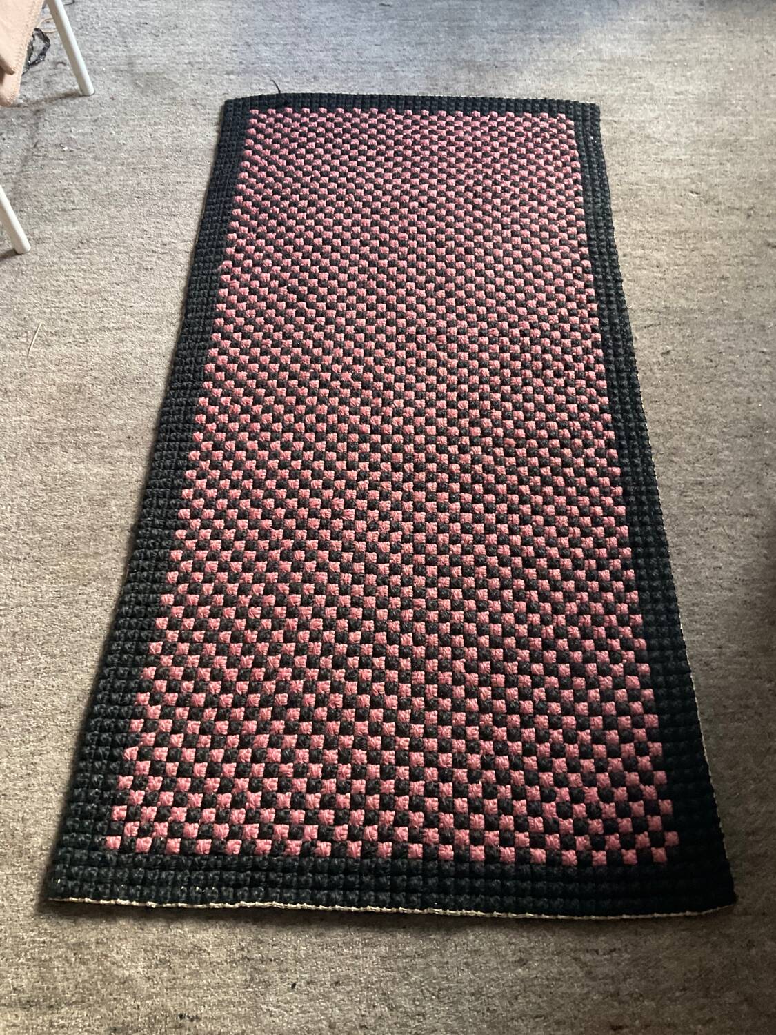 Vintage woven wool rug