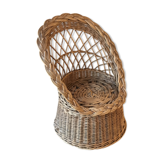 Wicker armchair for child