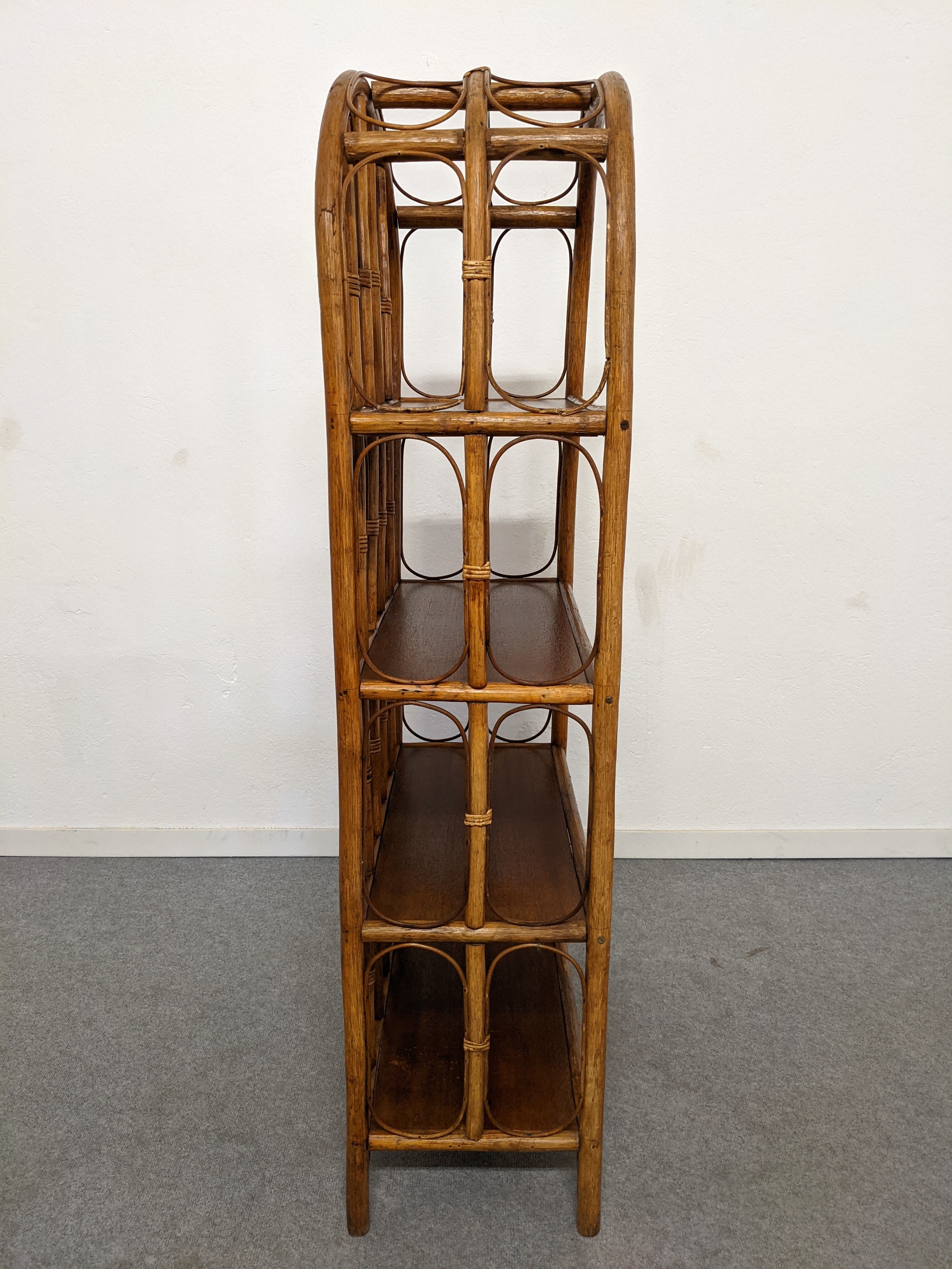 Bamboo and rattan shelves from the 60s/70s