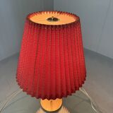 Brass table lamp with folded lampshade 1950’s