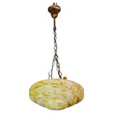 Art Deco yellow Murano glass pendant, 1950