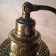 antique brass lamp with crystal pendant 33x14 slight signs of wear