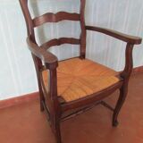 Fauteuil de grand'père paillé