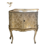 Patinated lacquered sideboard Venetian style Italy 50