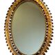 1950s wrought iron sun mirror from Italy